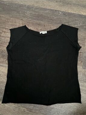 Black Women's Cap-Sleeve Tee